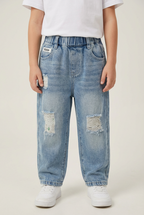 Boys Washed Elasticated Jeans