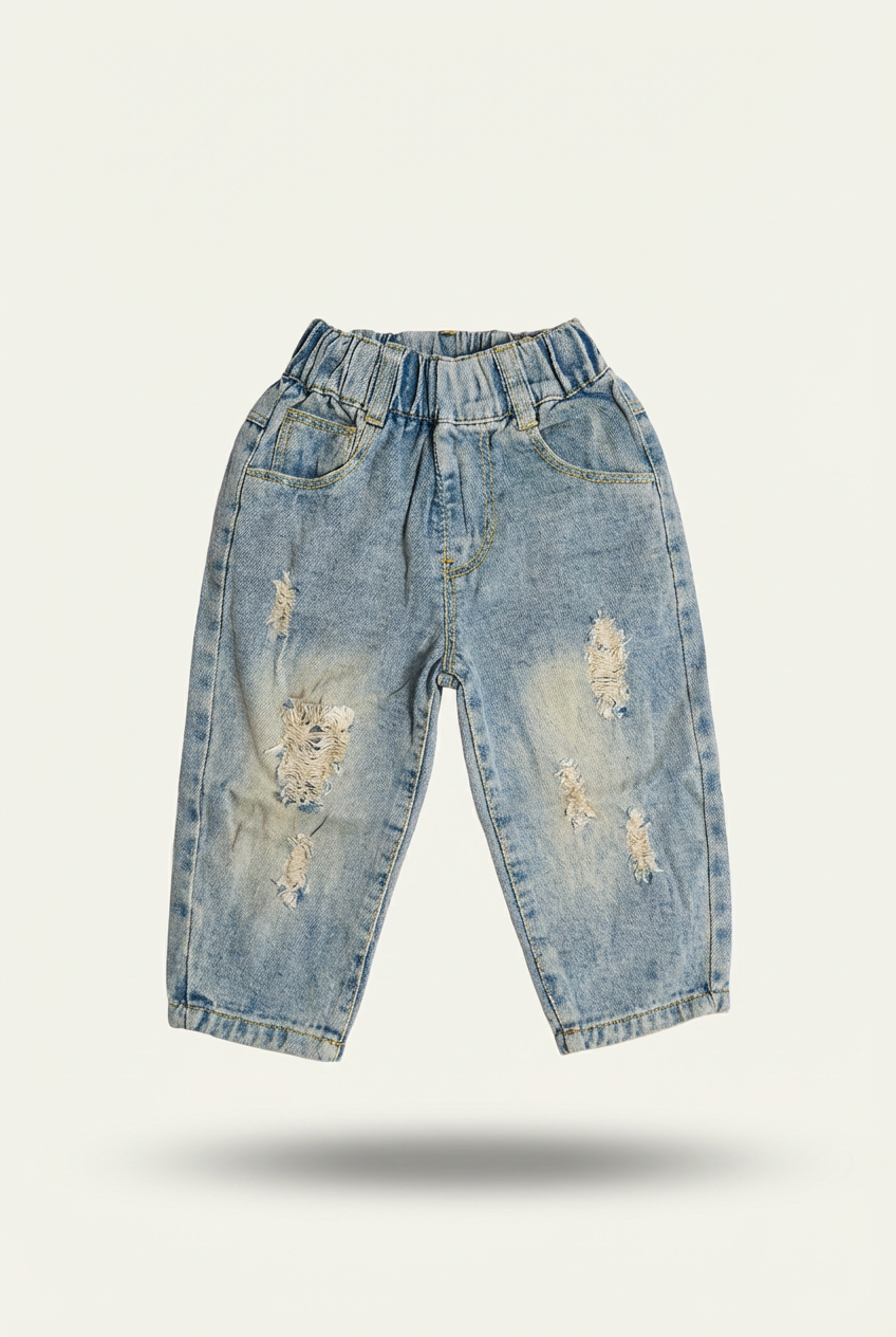 Kids Boy's Distressed Denim Jeans