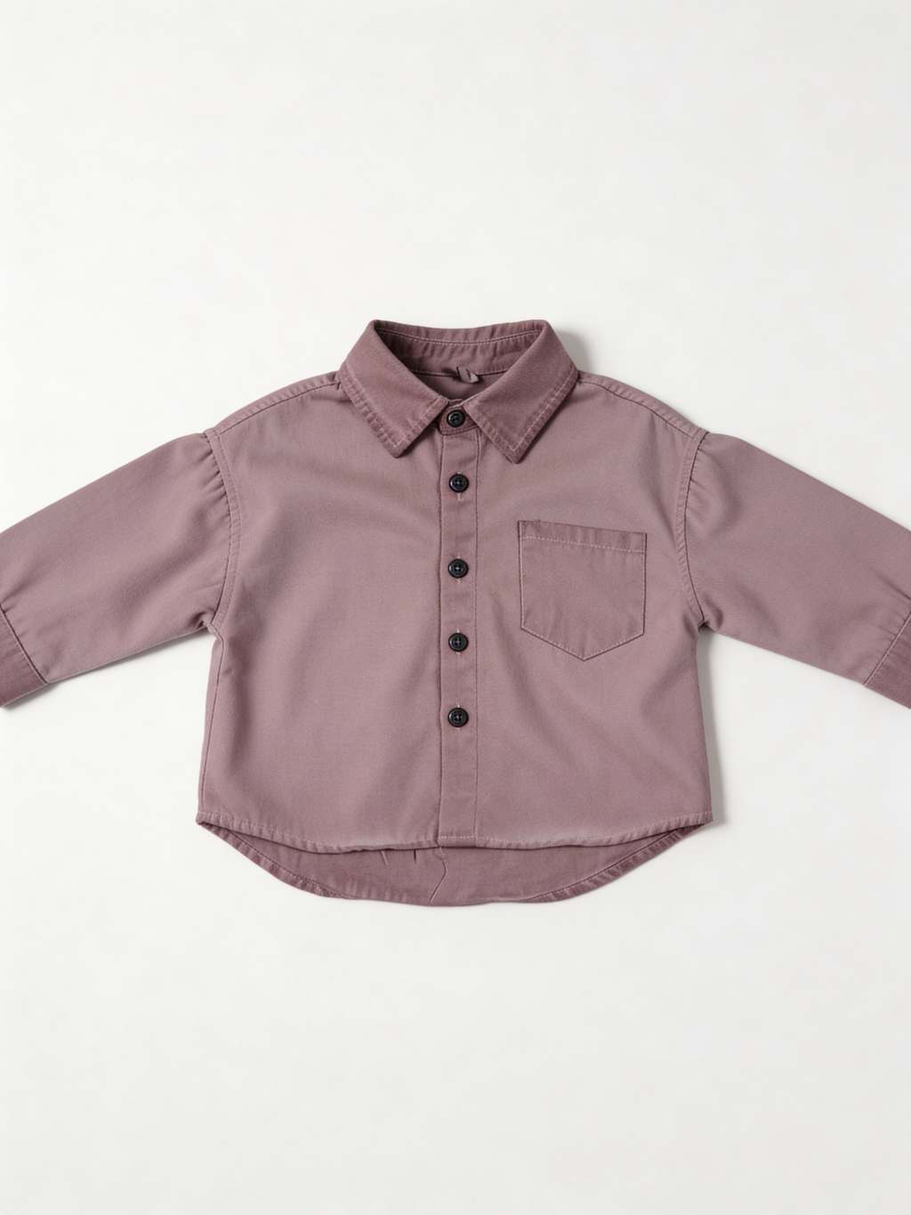 mauve long-sleeve button-down shirt