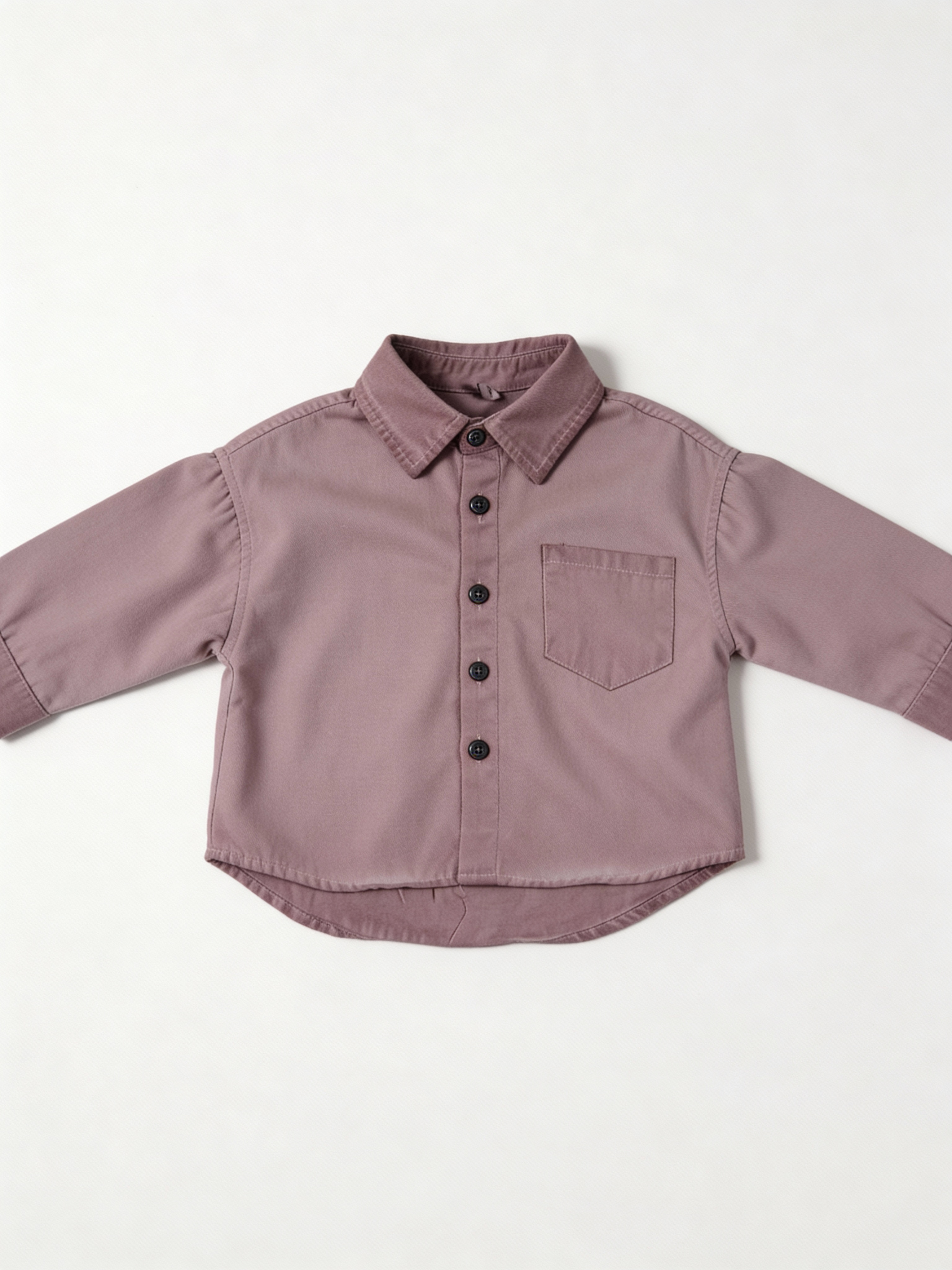 mauve long-sleeve button-down shirt