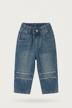Boys Relaxed Fit Washed Denim Joggers