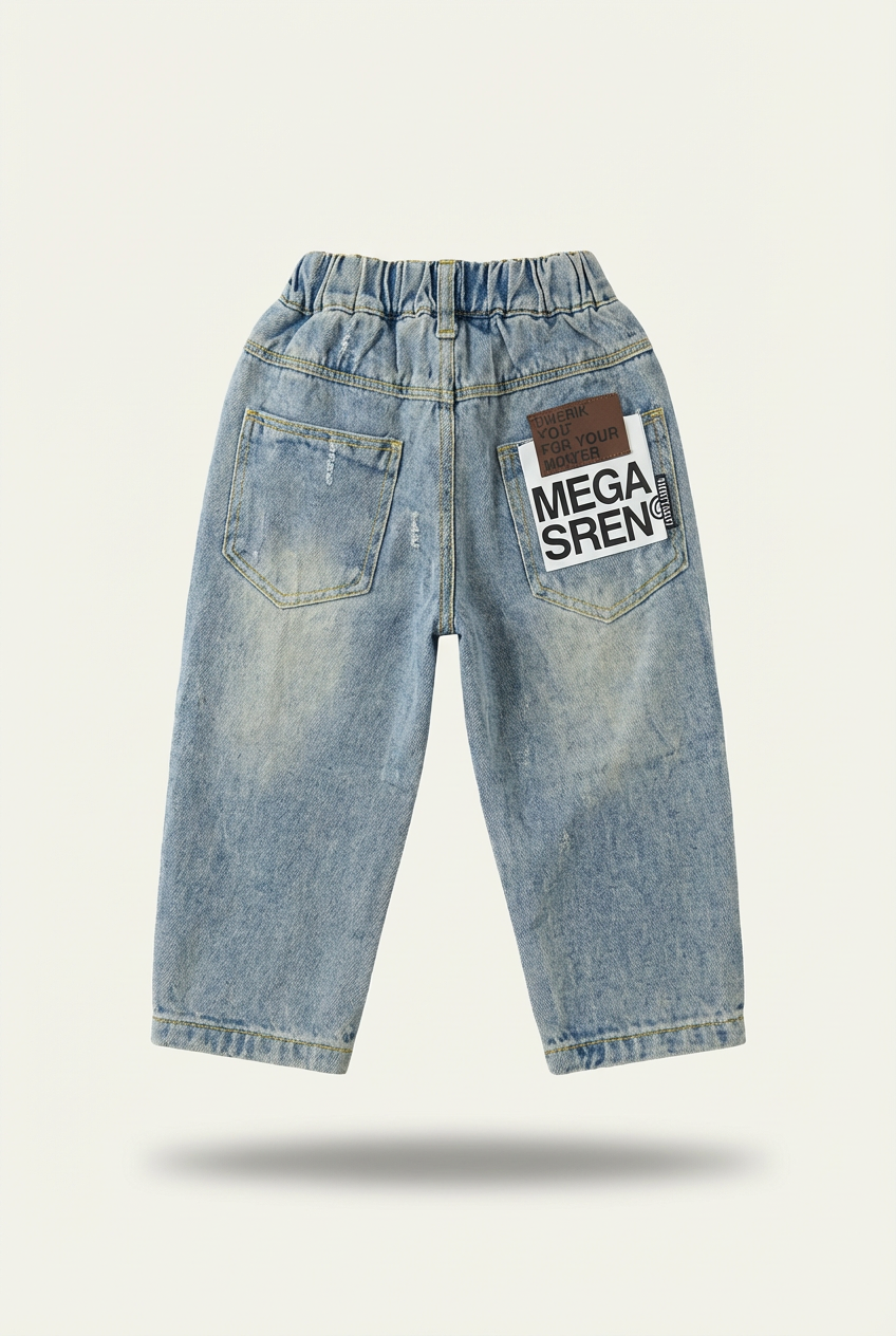 Kids Boy's Distressed Denim Jeans