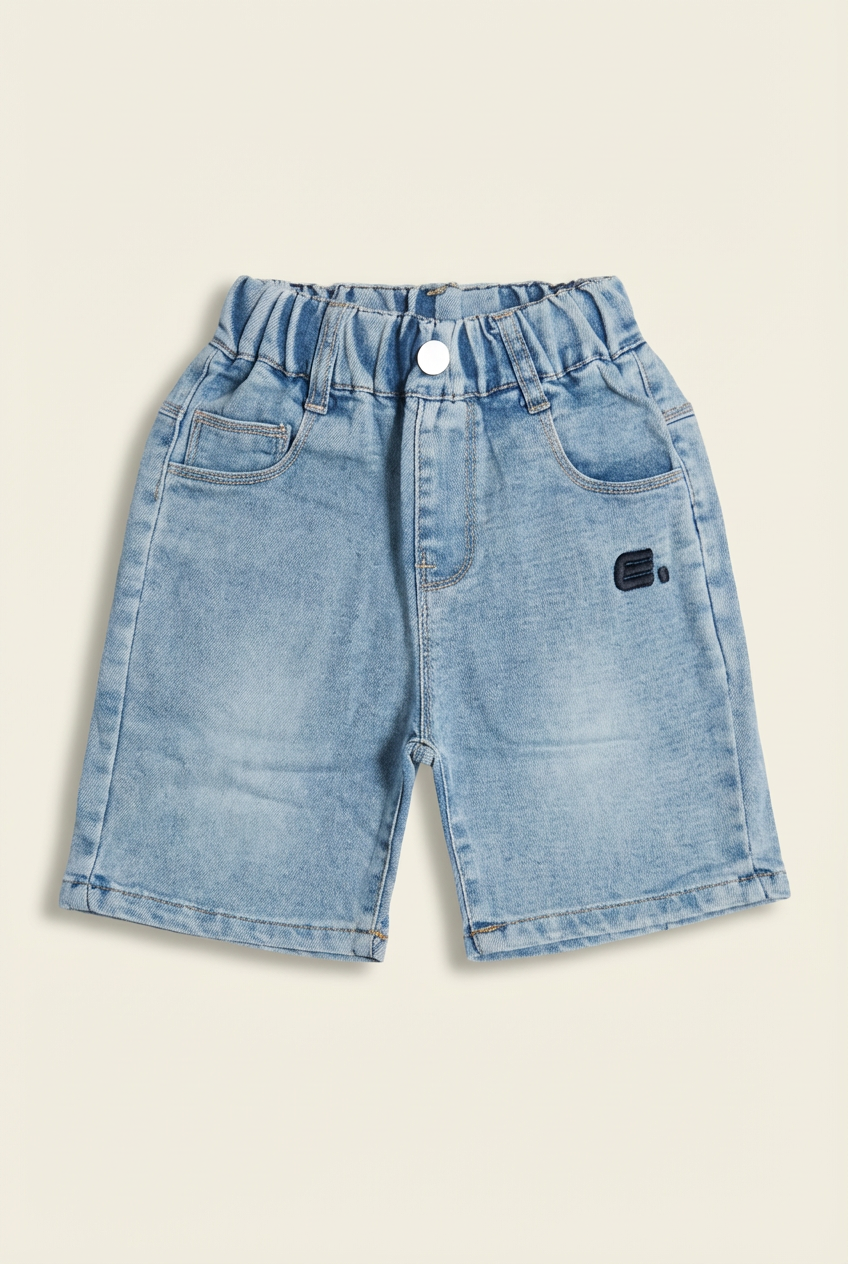 Ruff Kids Boys Washed Denim Shorts