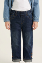 Heart Motif-Detail Boy's Wide Leg Jeans