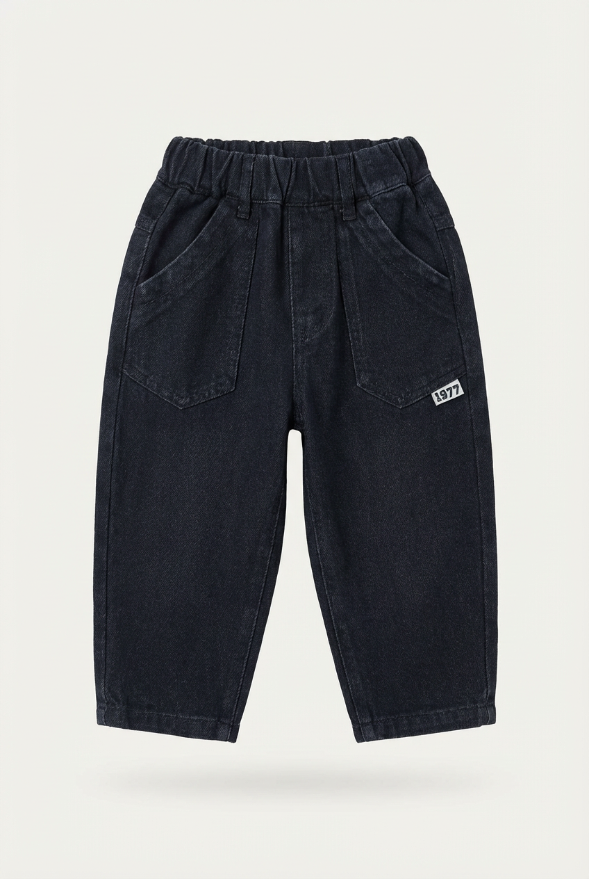 Boys' black washed jogger jeans