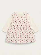 Baby girl's quilted jumper outfit