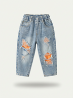 Boys light blue distressed denim jeans