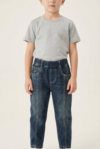 kids wide-leg or barrel fit denim jeans