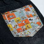 Boys black distressed denim jeans