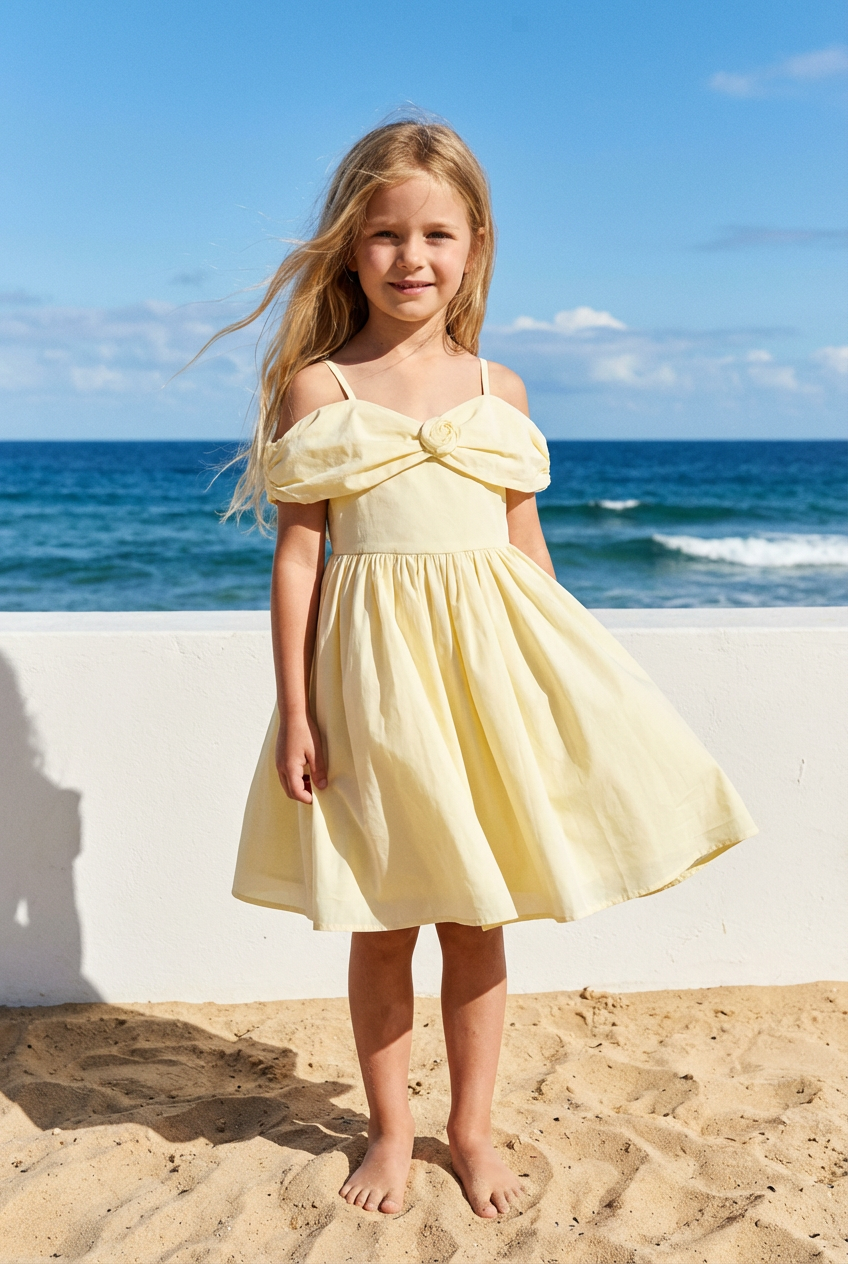 Buttercup Spaghetti Strap Flare Dress