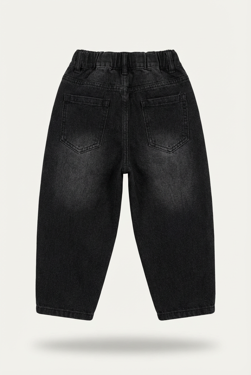 Boys ripped denim jogger pants