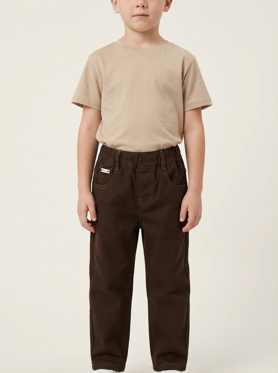 Boys brown casual trousers