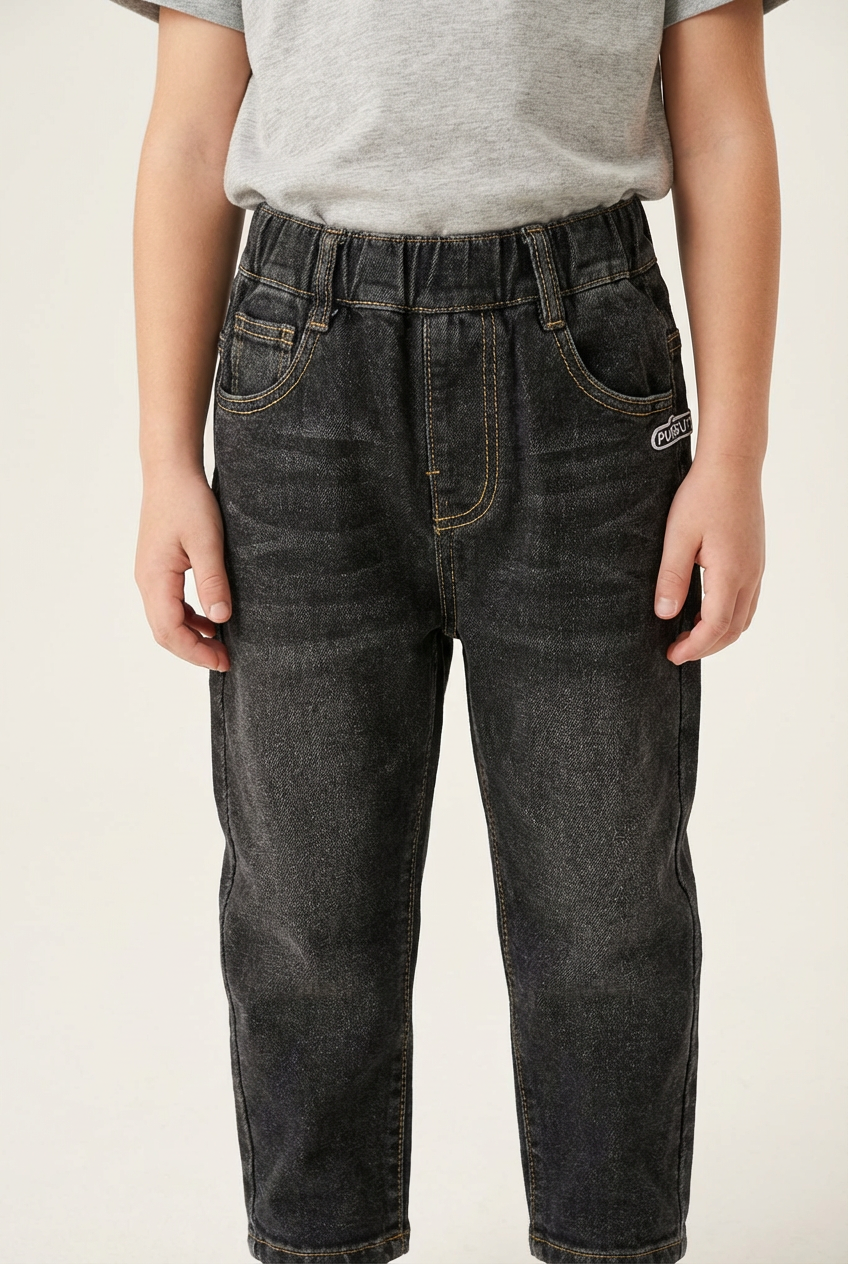 Rad Prix Teen Boys Black Denim Joggers