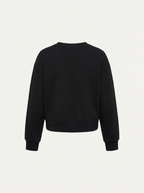 Girl's black graphic-printed sweatshirt