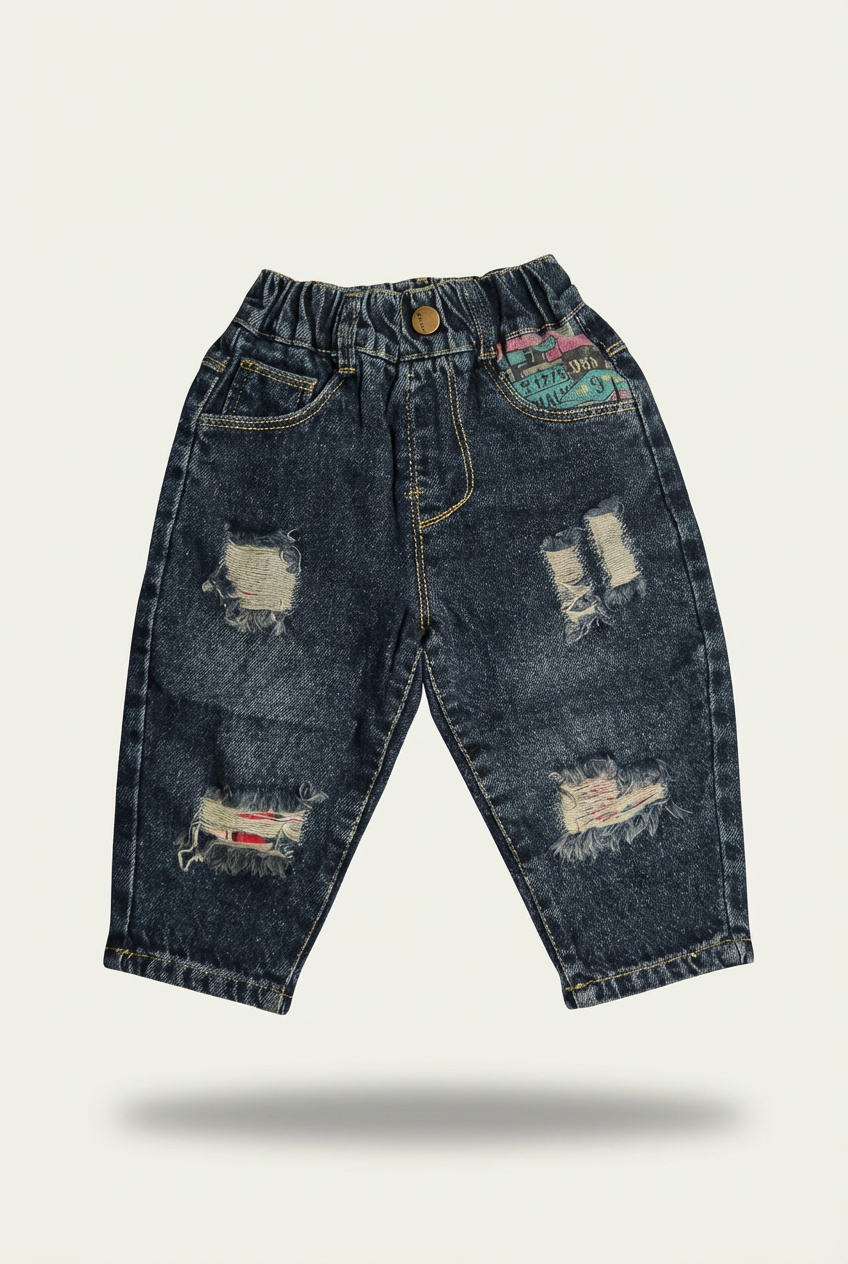kids distressed denim jeans
