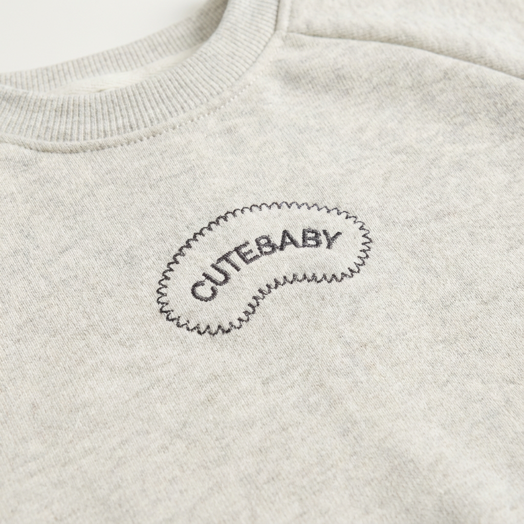 Kid's Grey Motif-detail sweatshirt