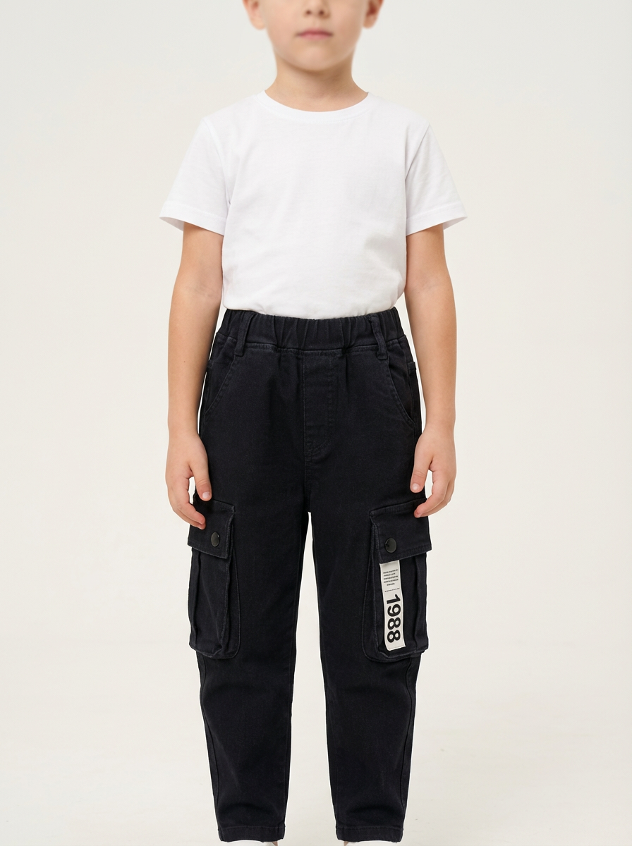 Boys black cargo pant