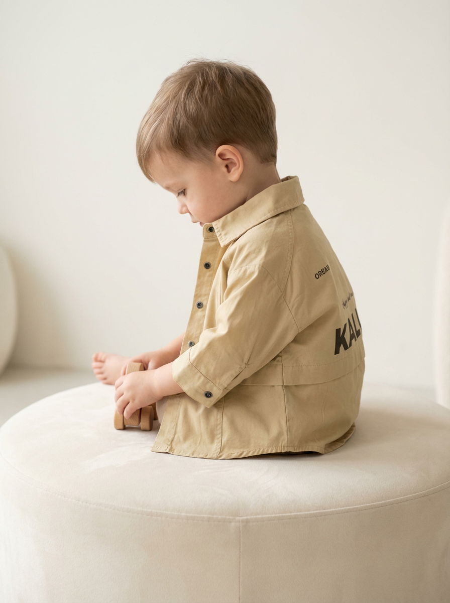 Beige Boy chore jacket
