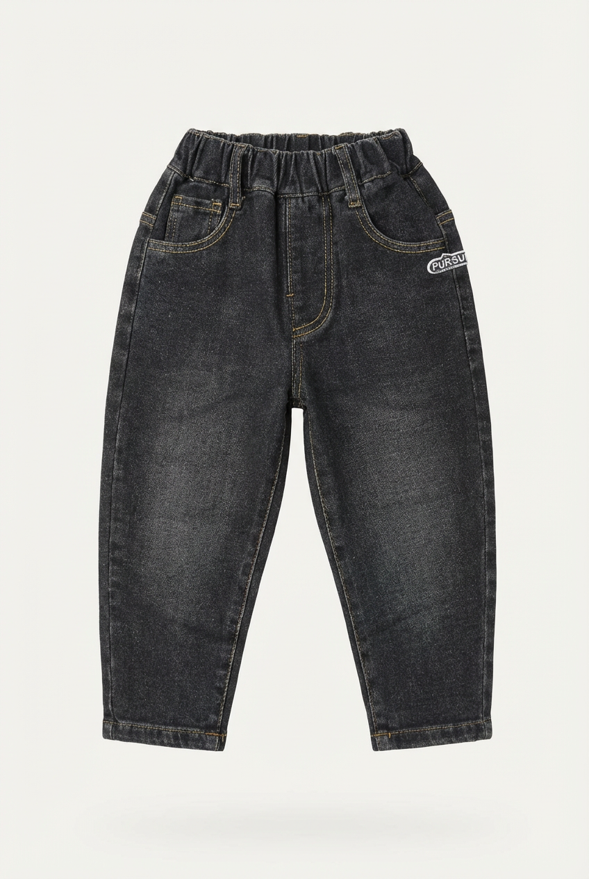 Rad Prix Teen Boys Black Denim Joggers