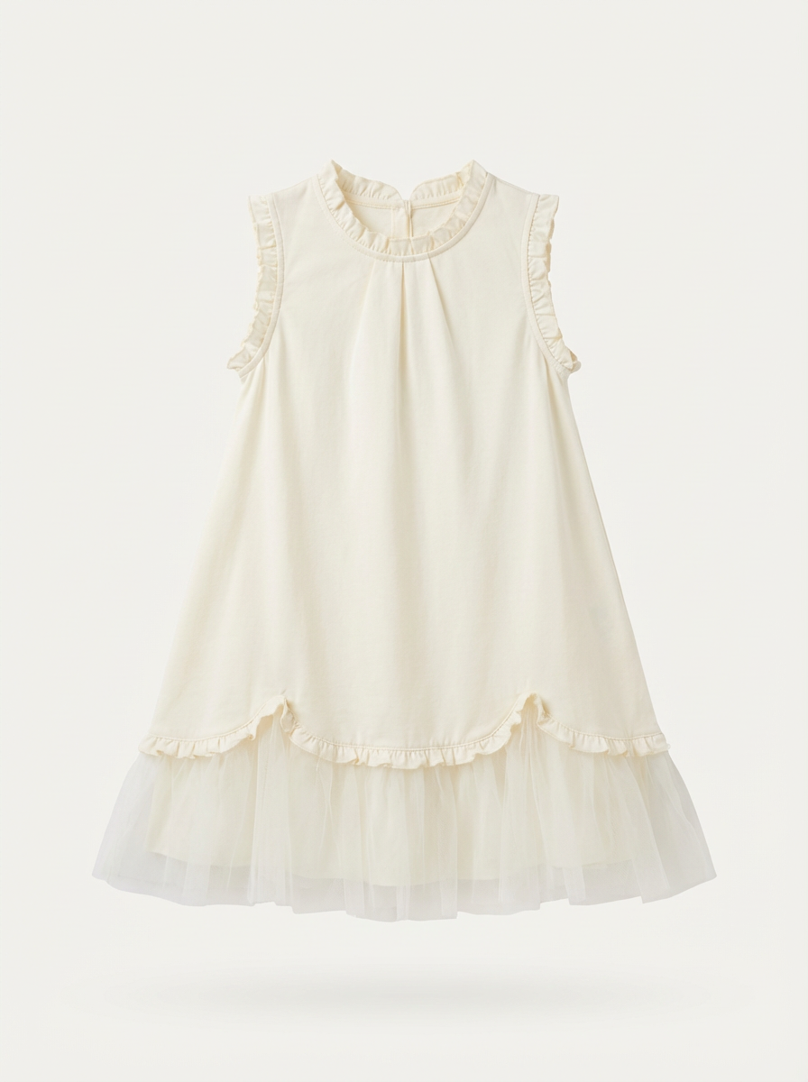 Sleeveless A-line dress for girls