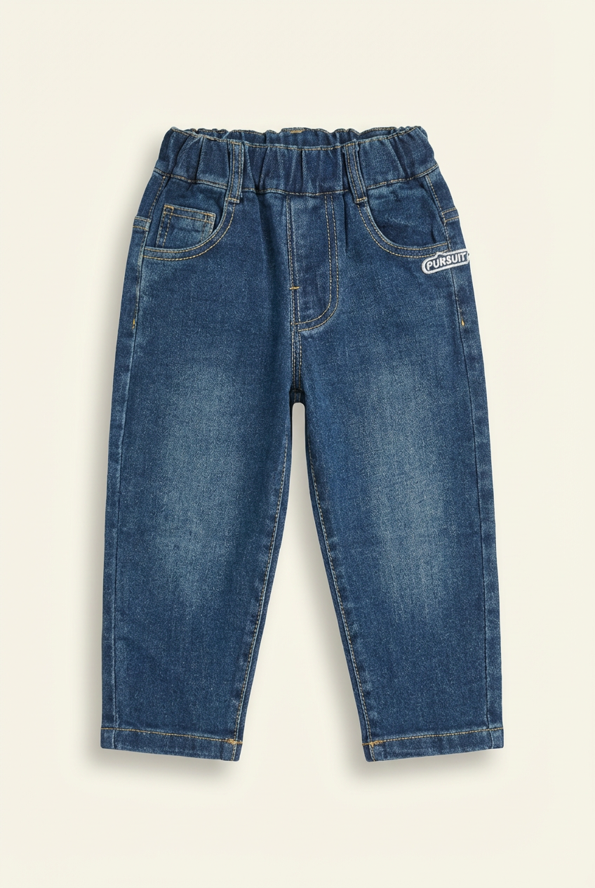 Boys Washed Denim Jogger Jeans
