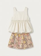 Girls Sequinned Embellished Top & Skirt Set