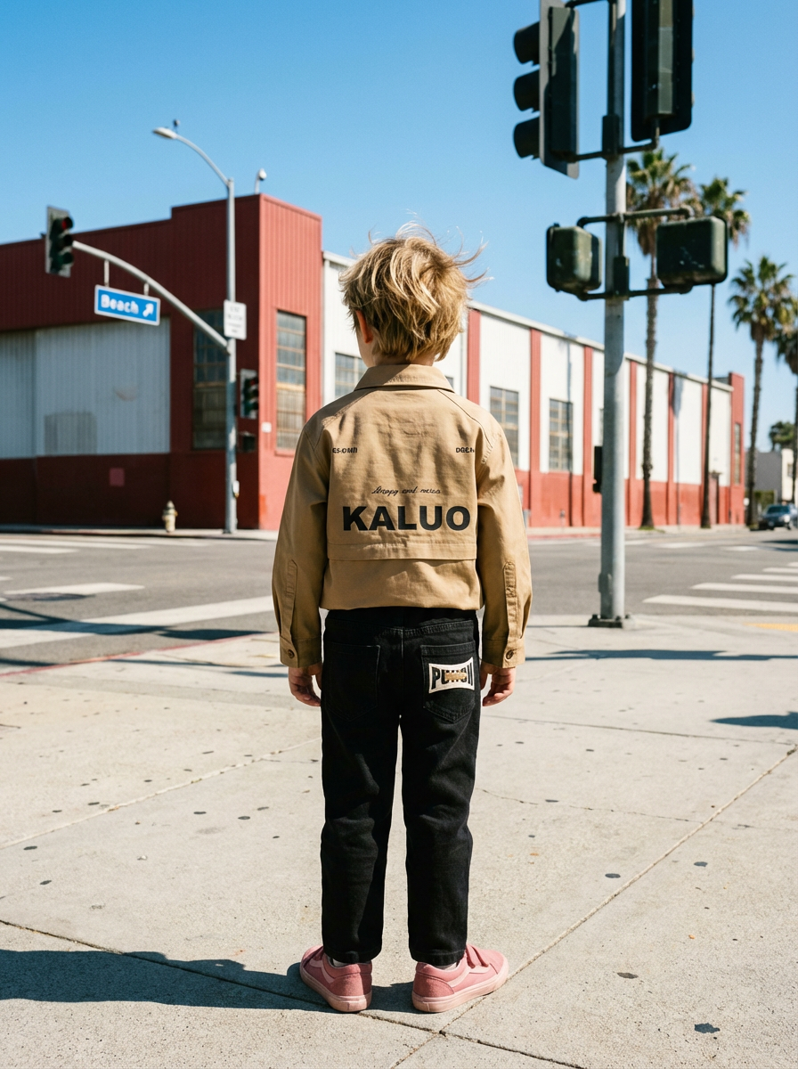 Kids' Chocolate Brown Cargo Pocket Shirt