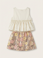 Girls Sequinned Embellished Top & Skirt Set