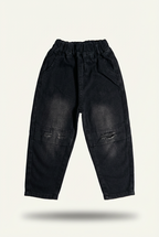 Boys ripped denim jogger pants