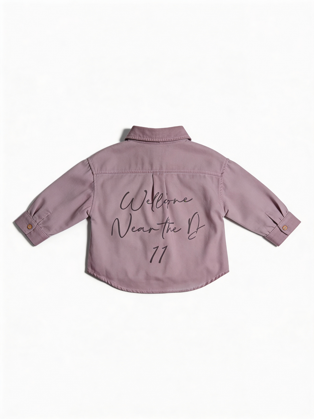 mauve long-sleeve button-down shirt