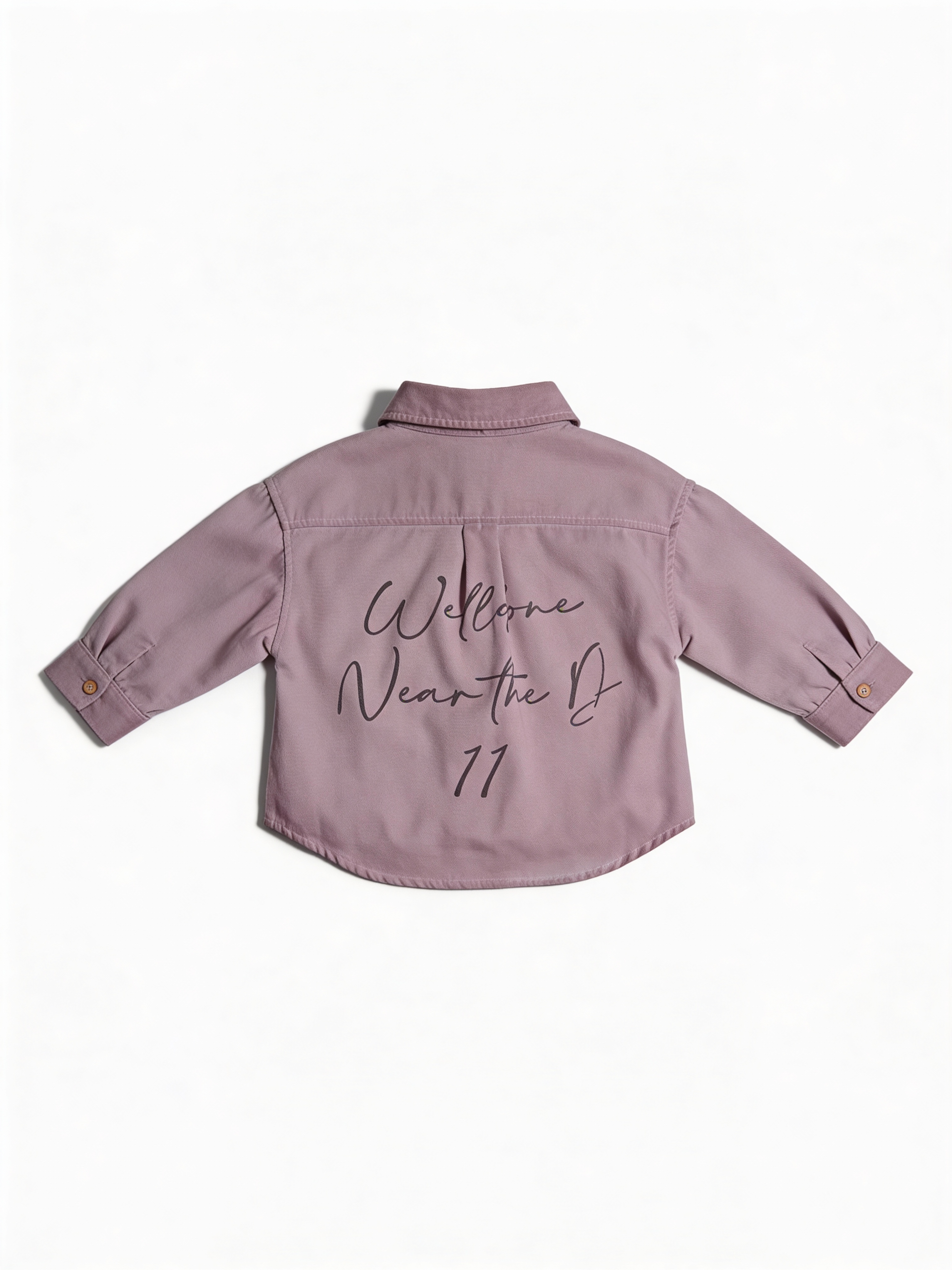 mauve long-sleeve button-down shirt