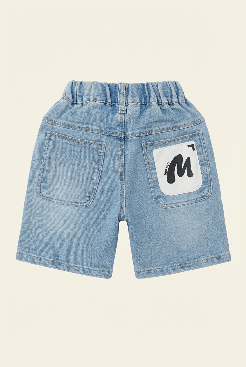 Ruff Kids Boys Washed Denim Shorts
