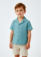 Light blue textured shirt