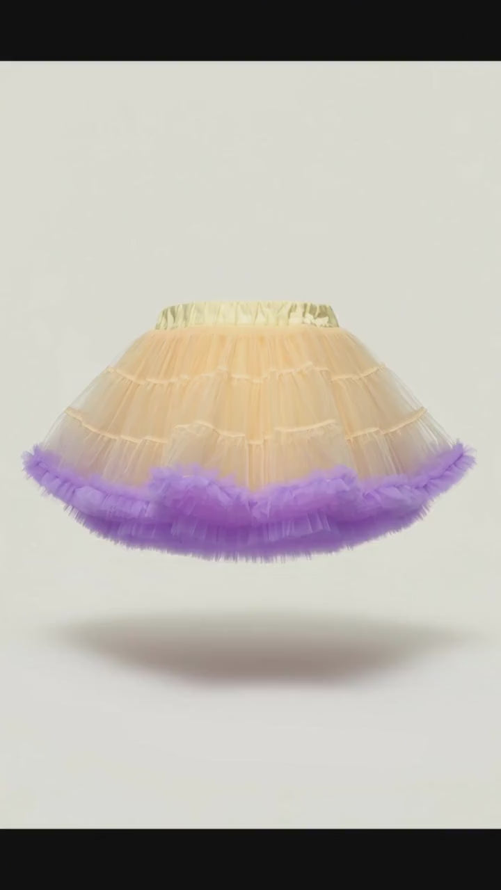 Girls’ Ombre Tulle Tutu Skirt – Peach & Lavender